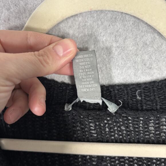 Charlotte Russe Sweater Small Crochet Sheer Tunic‎ Boho Lagenlook Lagom Quiet - Picture 6 of 11